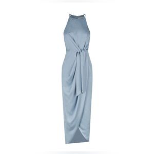 Shona Joy Tie Front Sleeveless Midi Dress NWT in color azure US 4